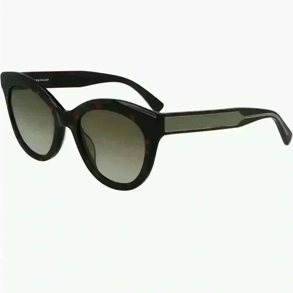 Longchamp LGP Monogram 54mm Cat Eye Sunglasses in Tortoise NWT - Picture 3 of 8